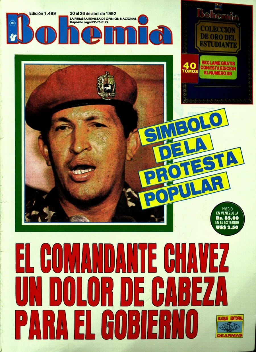 Lidera la insurrección cívico-militar en contra del gobierno corrupto de Carlos Andrés Pérez