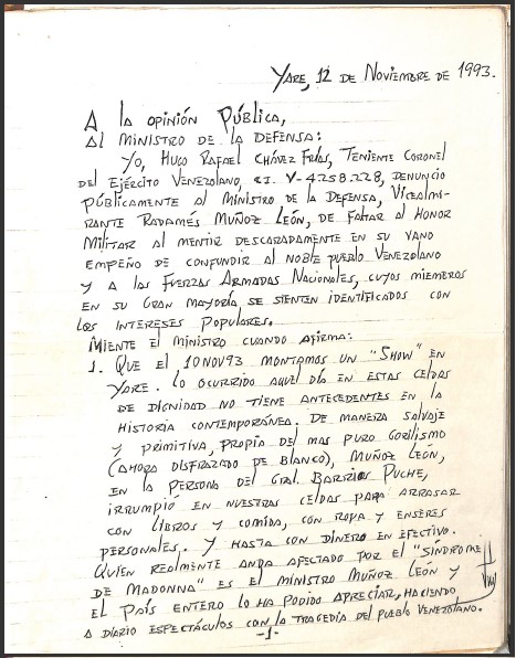 A la opinión pública