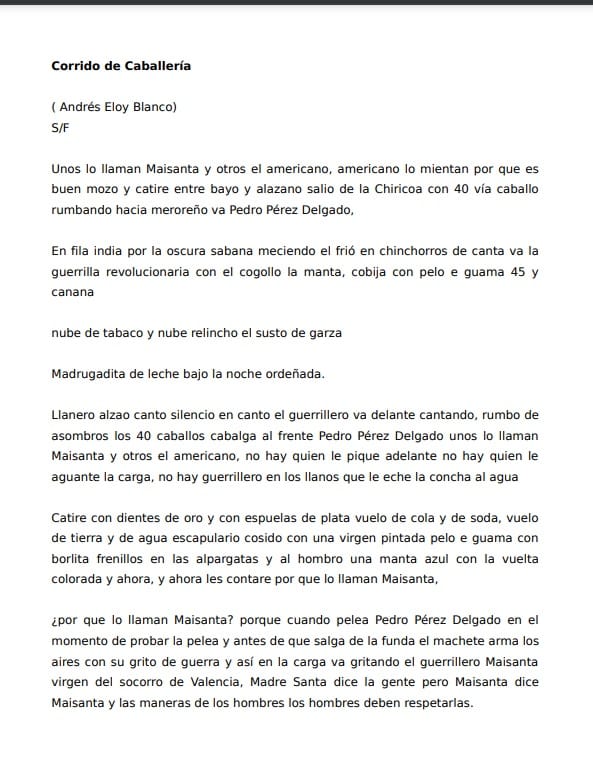 Corrido de Caballería