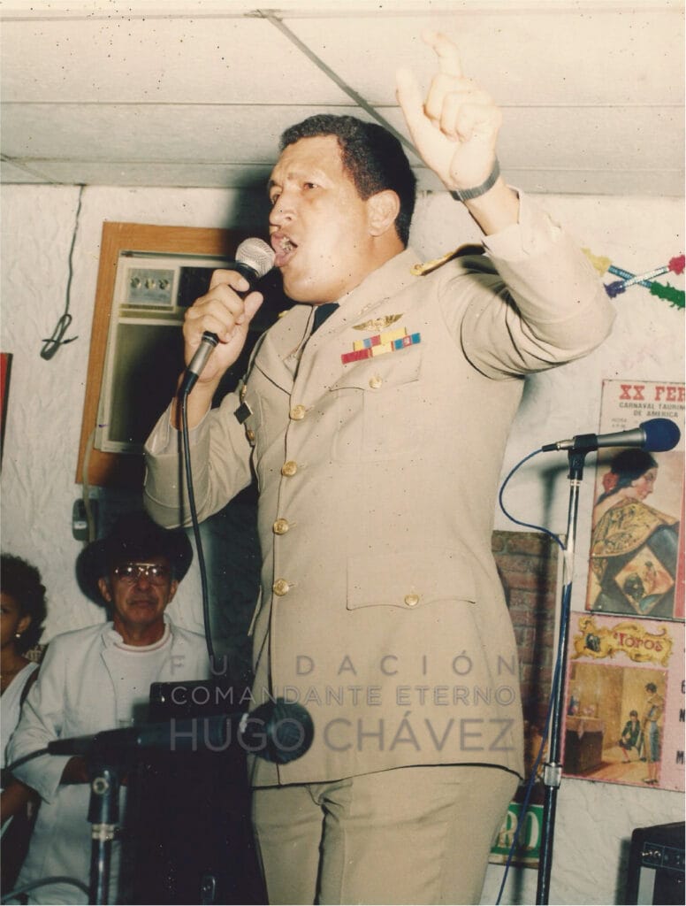 El teniente coronel Hugo Chávez. Maracay, edo. Aragua. 1991