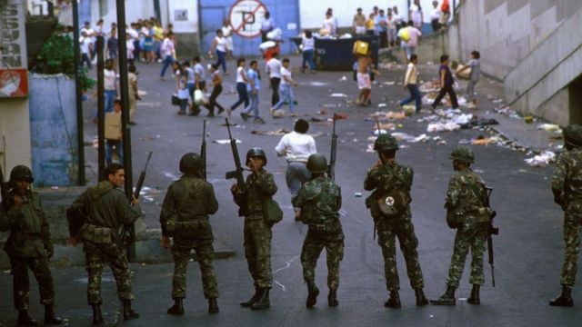 Protestas del Caracazo en las calles de Caracas